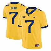 West Virginia Mountaineers 7 Will Grier Yellow College Football Jersey Dzhi,baseball caps,new era cap wholesale,wholesale hats